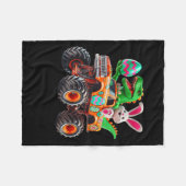Bunny T-rex Pasen Monster Truck Dino Grappige Jong Fleece Deken (Voorkant (Horizontaal))