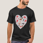 Bunny Tas Valentijnsdag Waterverf Bunny Tas H T-shirt (Voorkant)
