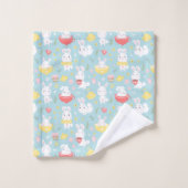 Bunny Tea Party Bathroom Towel Set Bad Handdoek (Wasdoekje)