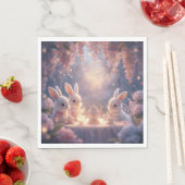 Bunny Tea Party Napkins – Dreamy Fairy Garden Servet (Insitu)