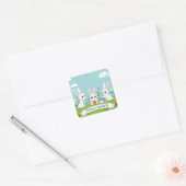 Bunny Tea Party Stickers | Cute Rabbit Birthday (Envelop)