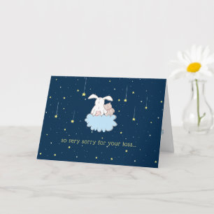 Bunny & Teddy _ Verlies van een Child Condoleance  Kaart