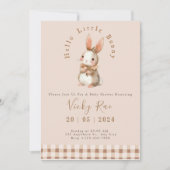 Bunny thema Babyshower voor baby meisje damesschaa Kaart (Voorkant)