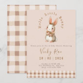 Bunny thema Babyshower voor baby meisje damesschaa Kaart (Voorkant / Achterkant)