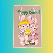 Bunny-Theme Paascadeau Tas Perfect voor Traktaties Medium Cadeauzakje