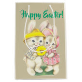 Bunny-Theme Paascadeau Tas Perfect voor Traktaties Medium Cadeauzakje (Voorkant)