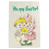 Bunny-Theme Paascadeau Tas Perfect voor Traktaties Medium Cadeauzakje (Achterkant)