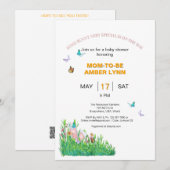 Bunny Theme Party Kaart (Voorkant / Achterkant)