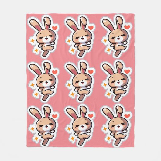 Bunny Throw, Fleece & Sherpa Dekens (Voorkant)