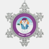 Bunny Tin Sneeuwvlok Ornament (Voorkant)