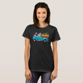 Bunny Tractor Boerderij Carrots Floral Hunt Egg Ra T-shirt (Voorkant volledig)