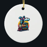 Bunny Train Railroad Easter Egg Kids Toddler Boys  Keramisch Ornament<br><div class="desc">Bunny Train Railroad Easter Egg Kids Toddler Boys Easter T-Shirt</div>