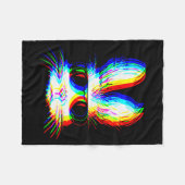 Bunny Trippy Varwave Easter Techno Rave Edm Music  Fleece Deken (Voorkant (Horizontaal))