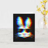 Bunny Trippy Varwave Easter Techno Rave Edm Music  Kaart (Gele Bloem)