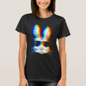 Bunny Trippy Varwave Easter Techno Rave Edm Music  T-shirt (Voorkant)