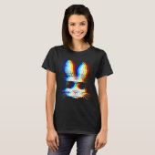 Bunny Trippy Varwave Easter Techno Rave Edm Music  T-shirt (Voorkant volledig)