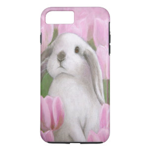 Bunny & Tulips iPhone 8/7 Plus Hoesje