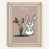 Bunny & Tulips Notebook Notitieboek (Voorkant)