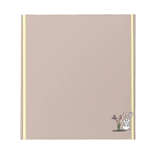 Bunny & Tulips Notepad Notitieblok (Voorkant)