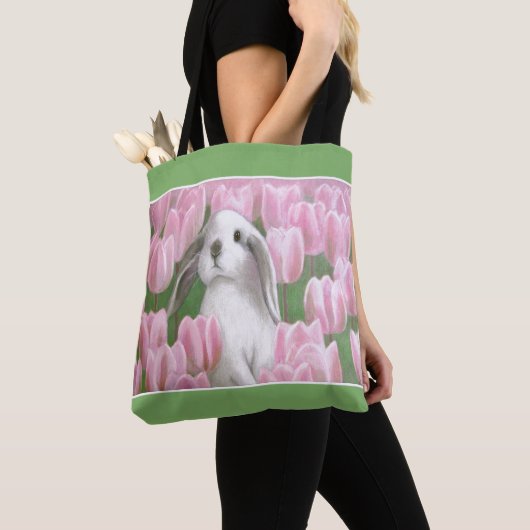 Bunny & Tulips Tote Bag (Dichtbij)