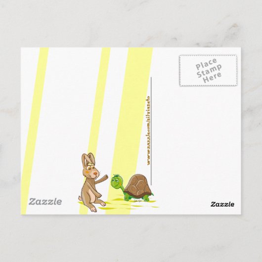 Bunny & Turtle - postcard Briefkaart (Achterkant)