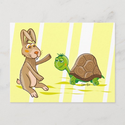 Bunny & Turtle - postcard Briefkaart (Voorkant)