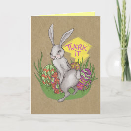Bunny Twerk Easter Feestdagen Kaart