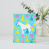 Bunny Unicorn Briefkaart (Staand voorkant)
