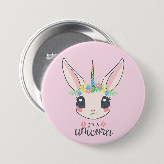 Bunny Unicorn Button (Voorkant /achterkant)