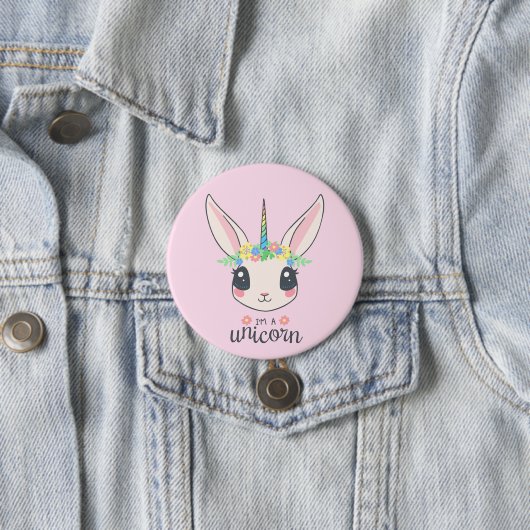 Bunny Unicorn Button (In situ)