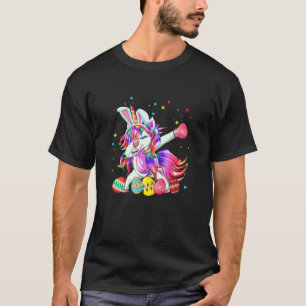 Bunny Unicorn die paaseieren produceert voor meisj T-shirt