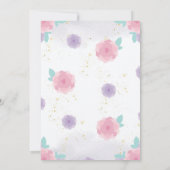 Bunny Unicorn Verjaardag Uitnodiging, Bunny Verjaa Kaart (Achterkant)