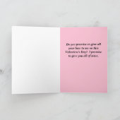 Bunny Valentijn Kaart in Roze (Binnen)