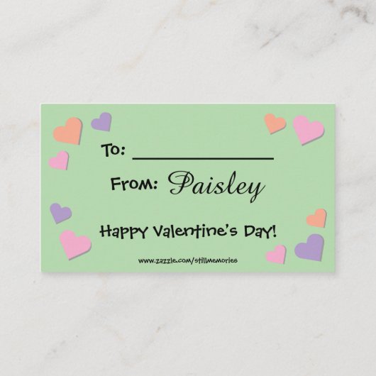 Bunny Valentijn Kaart met envelop (Achterkant)