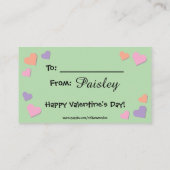 Bunny Valentijn Kaart (zonder envelop) Contactkaartje (Achterkant)