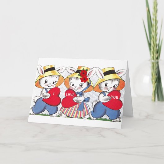  Bunny Valentijnsdag Wenskaart Feestdagen Kaart (Voorkant)