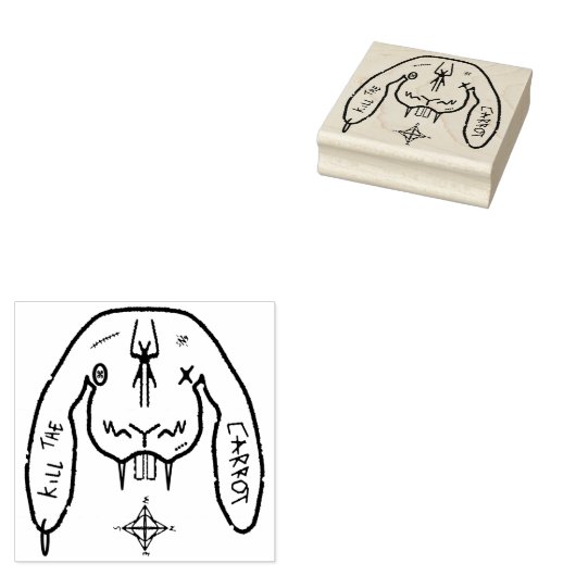 Bunny van Doom v1 Rubberstempel (Gestempeld)