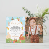 Bunny Verjaardag Pasen Ei Hunt Dank je Kaart (Staand voorkant)