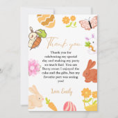 Bunny Verjaardag Pasen Ei Hunt Dank je Kaart (Voorkant)