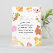 Bunny Verjaardag Pasen Ei Hunt Dank je Kaart (Staand voorkant)