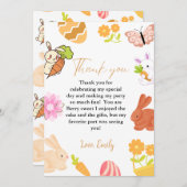 Bunny Verjaardag Pasen Ei Hunt Dank je Kaart (Voorkant / Achterkant)