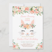 Bunny Verjaardag Uitnodiging Enkele Bunny Verjaard (Voorkant)