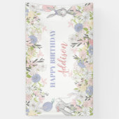 Bunny-verjaardagsbanner Spandoek (Verticaal)