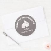Bunny verjaardagsfeest bedankt espresso sticker. ronde sticker (Envelop)