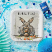 Bunny Verjaardagsfeestje Papieren Bordje (Feest)