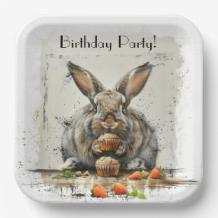Bunny Verjaardagsfeestje Papieren Bordje