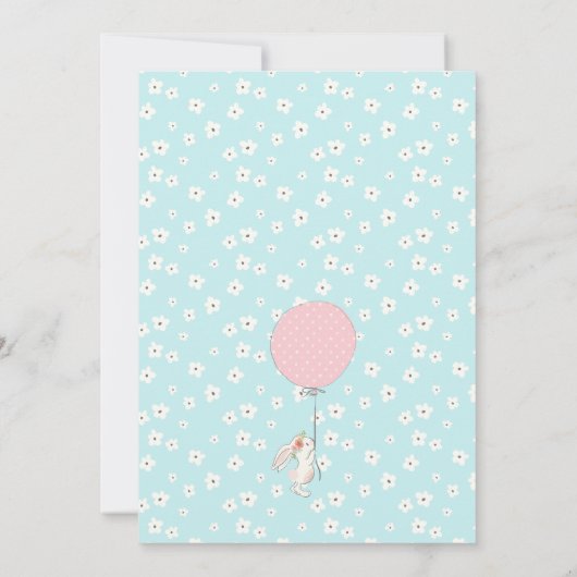 Bunny verjaardagsfeestje uitnodiging (Achterkant)