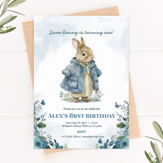 Bunny verjaardagsuitnodiging, Bunny.... Kaart