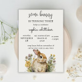 Bunny verjaardagsuitnodiging | Lente Verjaardag Kaart