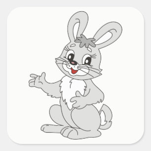 Bunny Vierkante Sticker